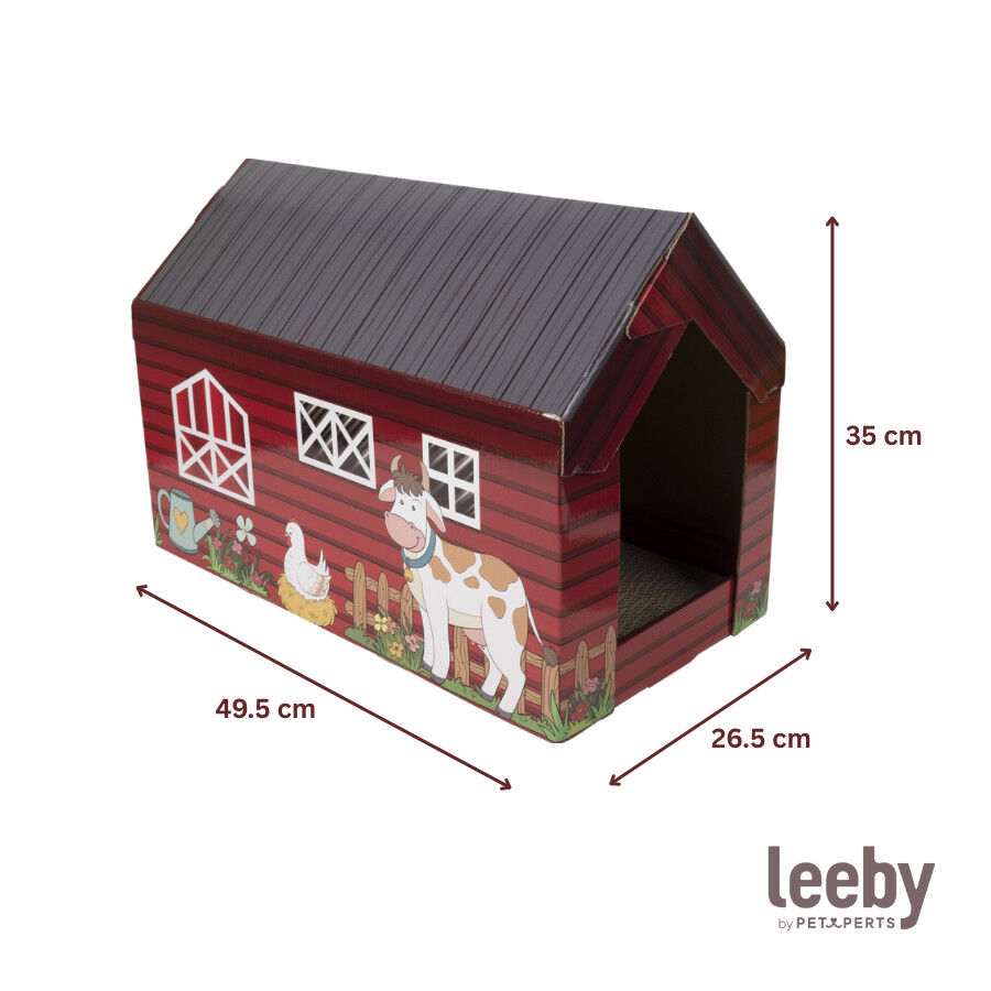 Leeby Hattie casota arranhadora de cart&atilde;o com padr&atilde;o de quinta para gatos, , large Imagem n&uacute;mero 5