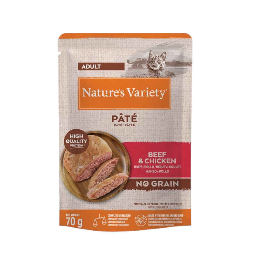 70 g Nature's Variety Original Adult carne de vaca e frango saquetas para gatos, , large Imagem n&uacute;mero 1