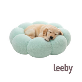 Leeby Sof&aacute; Flower Bed Swirl Azul para c&atilde;es