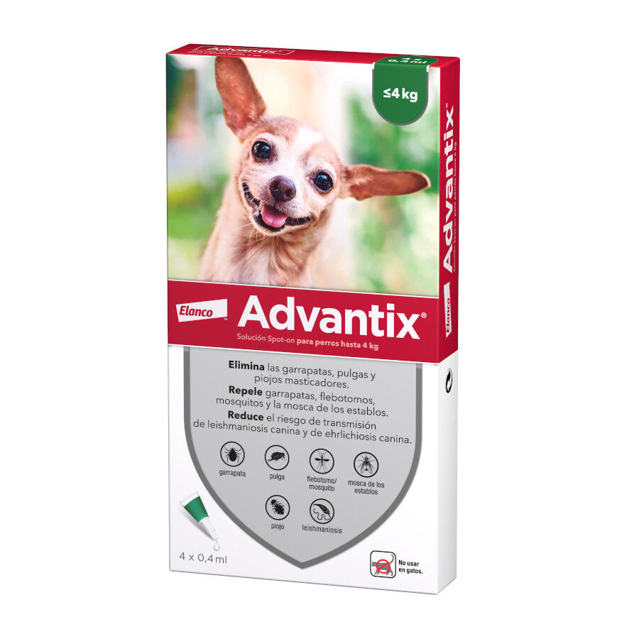0-4 kg (1 ud.) Advantix Pipetas Antiparasit&aacute;rias para c&atilde;es, , large Imagem n&uacute;mero 1