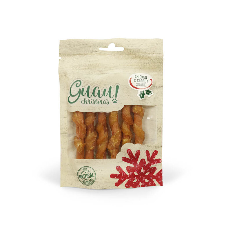 Guau Christmas stick de frango e cenoura snack para cães, , large image number null