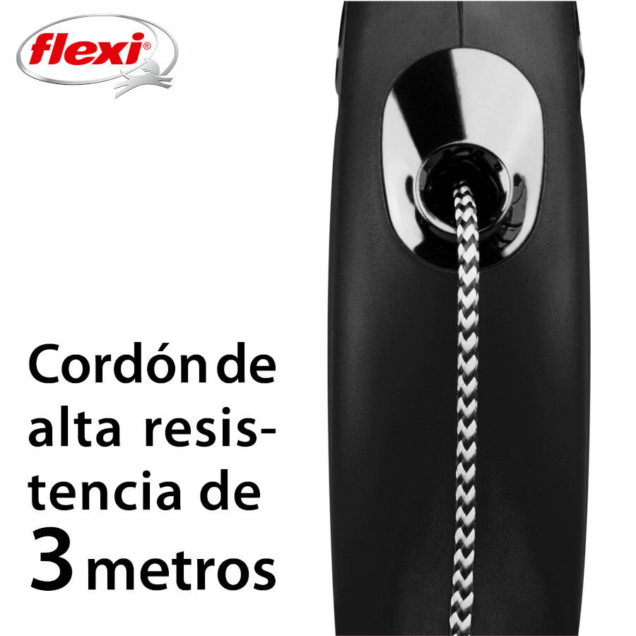 Flexi New Classic&nbsp;Trela extens&iacute;vel com cord&atilde;o preto para c&atilde;es, , large Imagem n&uacute;mero 3