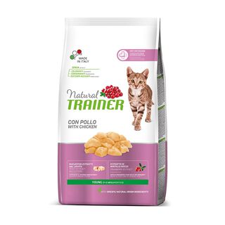 Natural Trainer Young Frango ração para gatos 
