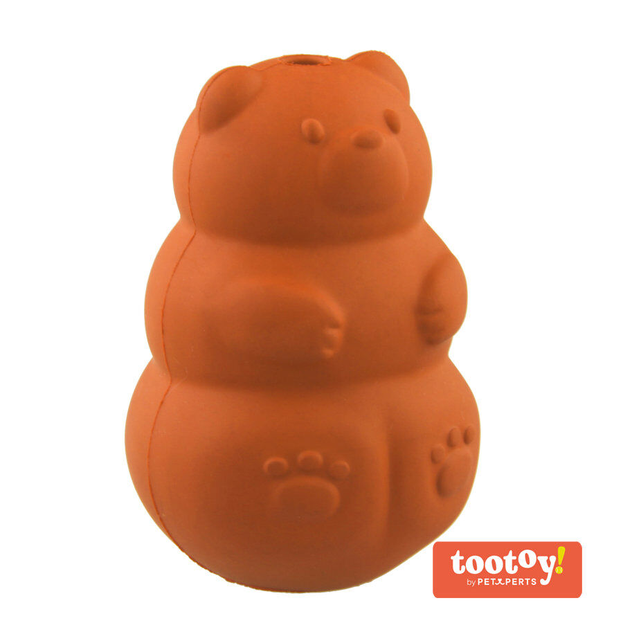 Tootoy! Bear dispenser Chew Toy Laranja mordedor com dispensador de snacks para c&atilde;es, , large Imagem n&uacute;mero 2