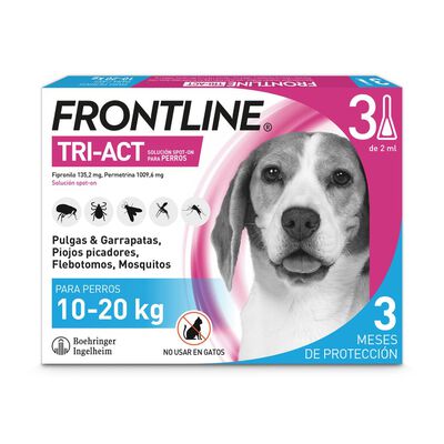 Frontline Tri-Act Pipetas Antiparasitárias para cães 10 - 20 kg
