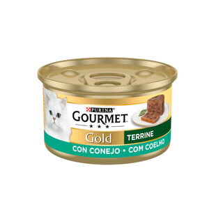 Gourmet Gold Terrine Coelho em lata para gatos