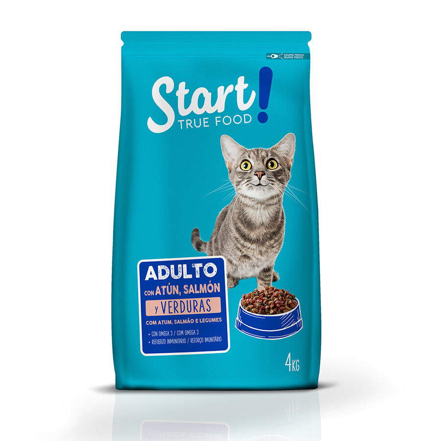 4 kg Start Adulto Atum e Salm&atilde;o ra&ccedil;&atilde;o para gatos, , large Imagem n&uacute;mero 1