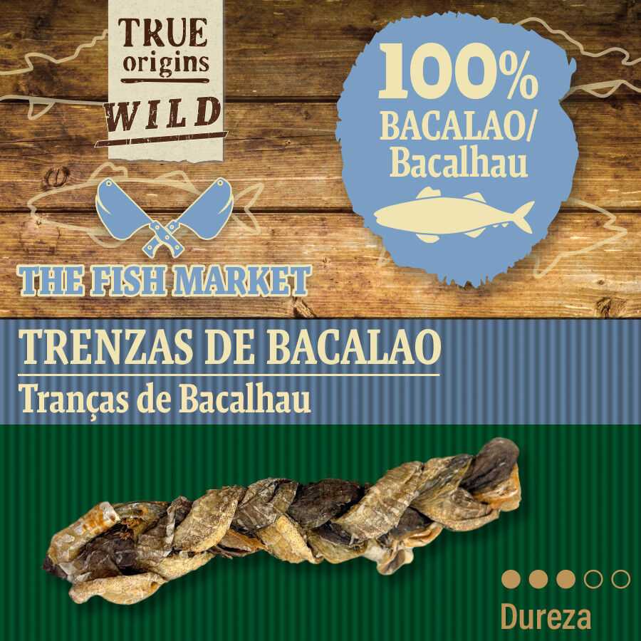 70 g. True Origins Trenzas Piel Bacalao Snack para perros, , large Imagem n&uacute;mero 4
