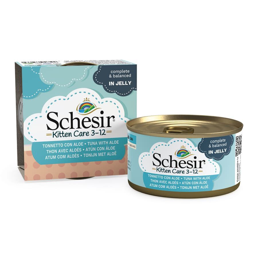 85 g Schesir Kitten Atum com Alo&eacute; lata para gatos, , large Imagem n&uacute;mero 8