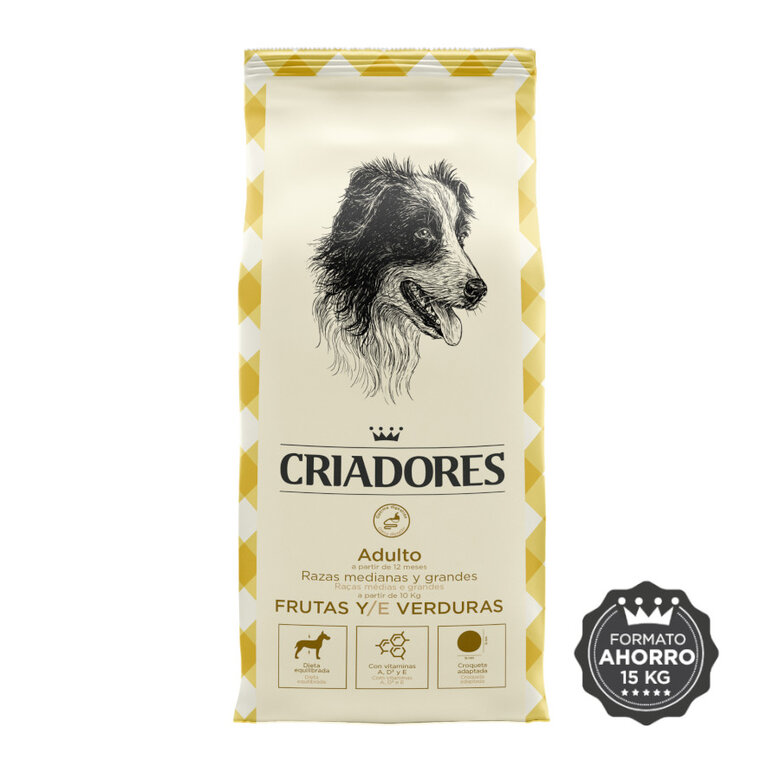 Criadores Frutas e Legumes ração para cães raças médias e grandes, , large image number null