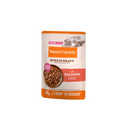 Nature's Variety Kitten Salmon Bites em molho para gatos