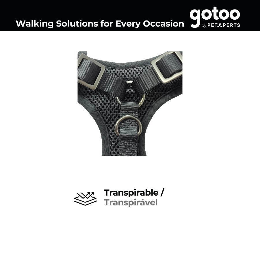 Gotoo Arn&ecirc;s ajust&aacute;vel espinha cinza para c&atilde;es, , large Imagem n&uacute;mero 3