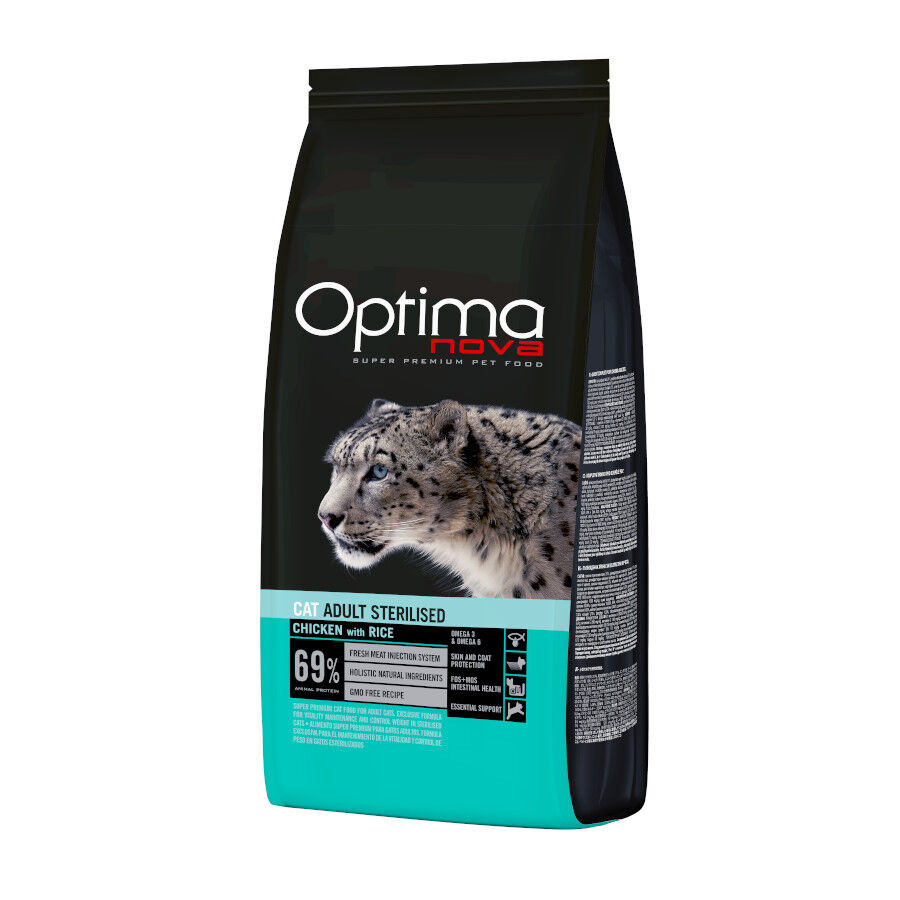 Optima Nova Cat Sterilised comida para gatos Imagem n&uacute;mero 1