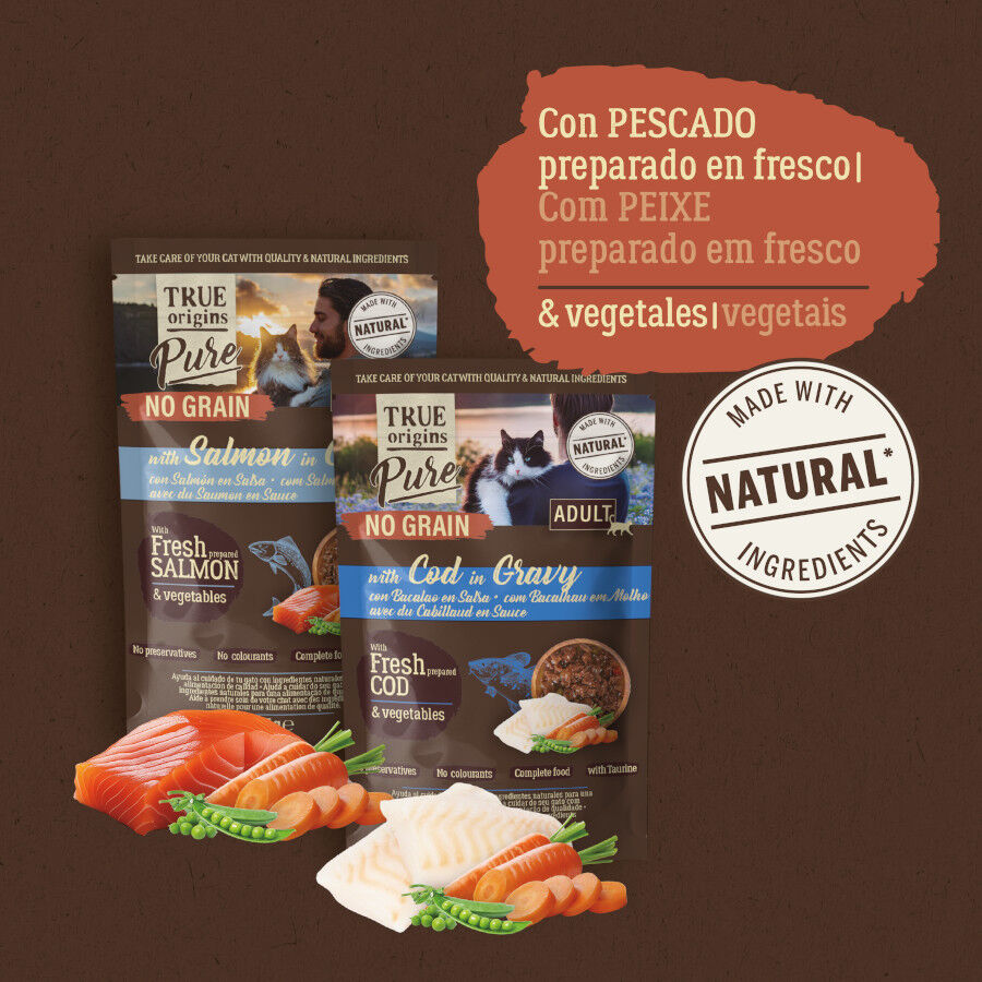 4 saquetas x 85 g True Origins Pure Peixe em Molho Saquetas para Gatos - Multipack, , large Imagem n&uacute;mero 5