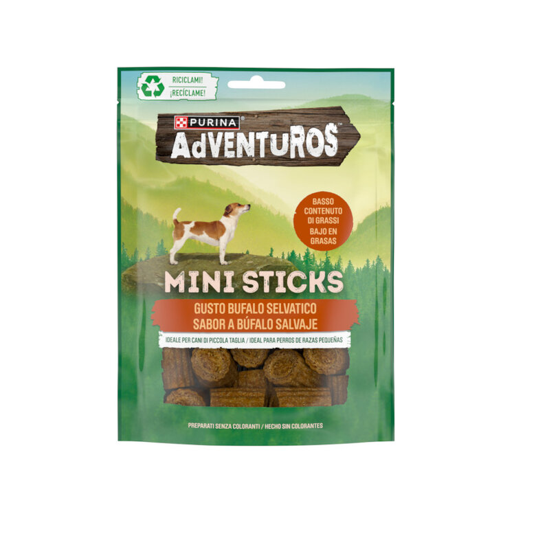90 g Adventuros Mini Sticks Búfalo Selvagem para Cães,  Imagem número 1 90 g Adventuros Mini Sticks Búfalo Selvagem para Cães, , large Imagem número 1