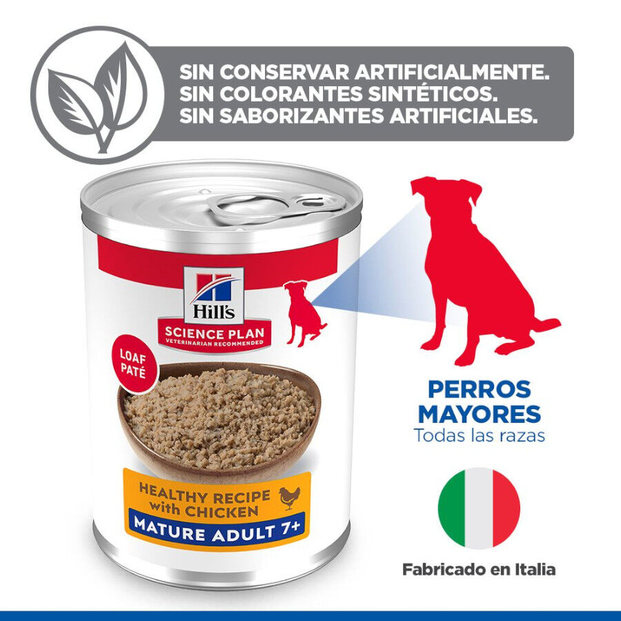 370 g Hill's Science Plan Mature 7+ Adult frango em lata para c&atilde;es, , large Imagem n&uacute;mero 4