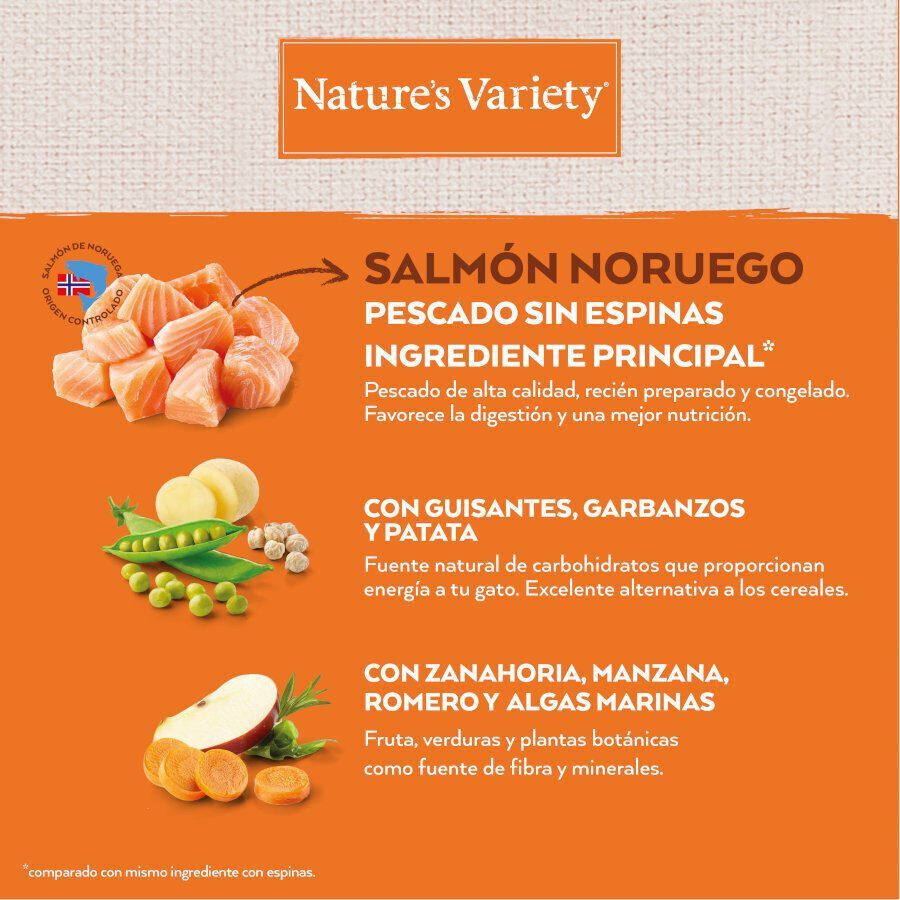 3 kg Nature's Variety No Grain Adult Sterilised Salm&atilde;o da Noruega ra&ccedil;&atilde;o para gatos, , large Imagem n&uacute;mero 4