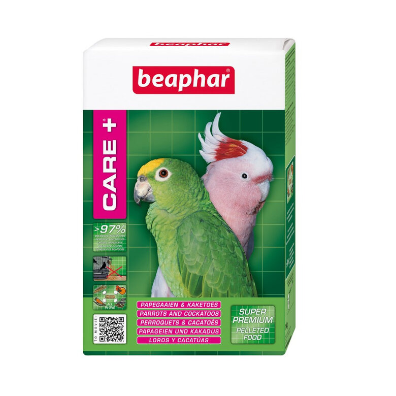 Beaphar Care+ papagaio e comida amazónica para papagaios e amazonas, , large image number null