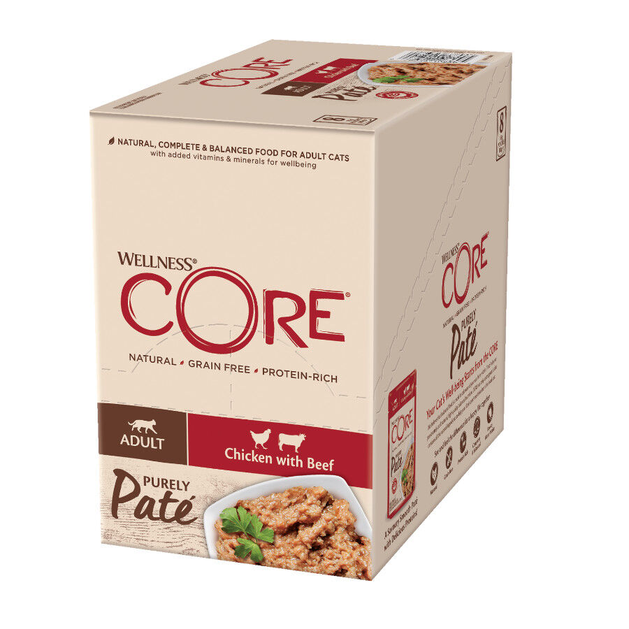 85 g Wellness Core Adult Purely Frango e Vitela em Pat&ecirc; saqueta para gatos, , large Imagem n&uacute;mero 1