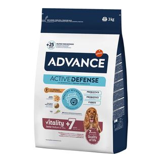 Advance Active Defense Medium Senior +7 Frango e Arroz ração para cães
