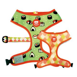 Dukier Nigiri Peitoral reversível com estampado Sushi para cães