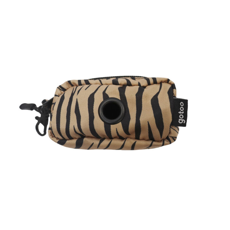 Gotoo Porta-sacos estampado tigre castanho para cães,  Imagem número 1 Gotoo Porta-sacos estampado tigre castanho para cães, , large Imagem número 1