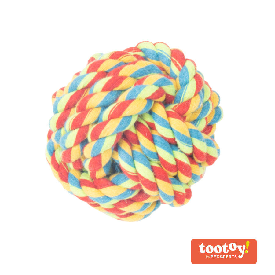 Tootoy! Pull Rope Ball Multicolor bola com corda para c&atilde;es, , large Imagem n&uacute;mero 2