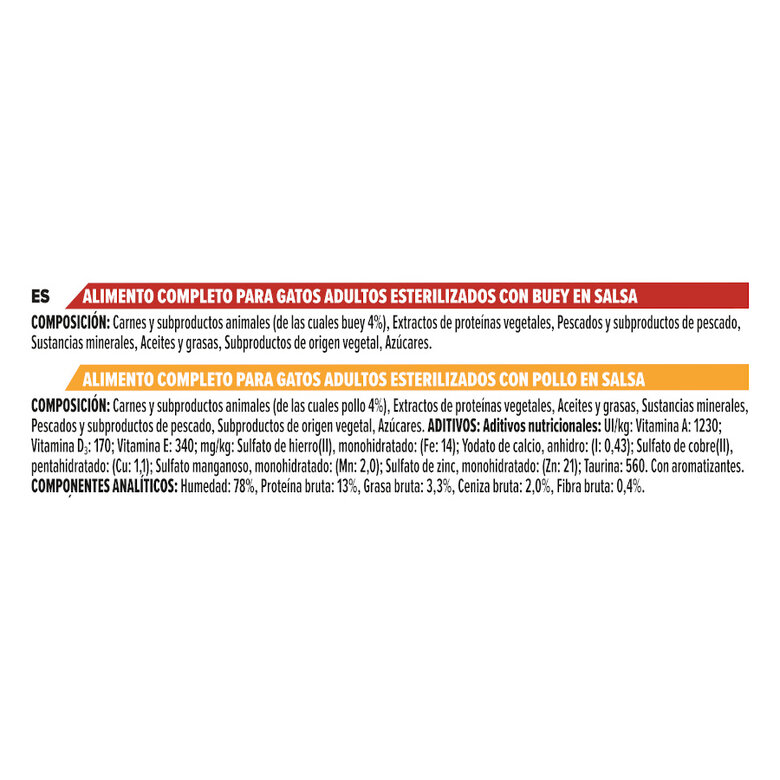 Pro Plan Adult Sterilised Maintenance Pollo y Buey en Salsa sobre para gatos – Multipack 10, , large image number null