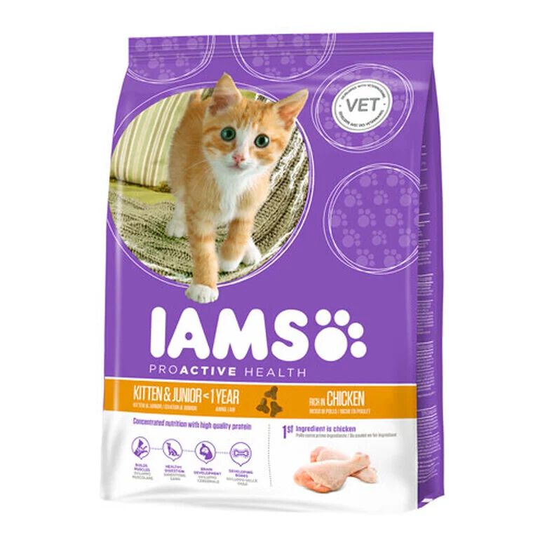 IAMS Kitten&Junior Pollo pienso para gatos Imagem n&uacute;mero 1
