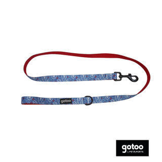 Gotoo Trela estampada azul para cães