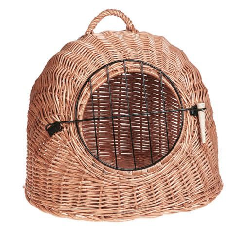 Flamingo cama transport&iacute;n de mimbre para mascotas Imagem n&uacute;mero 1