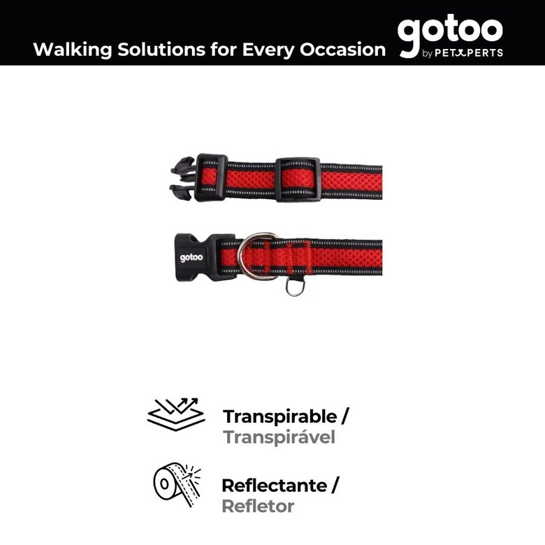 Gotoo Coleira Malha vermelha para cães,  Imagem número 4 Gotoo Coleira Malha vermelha para cães, , large Imagem número 4