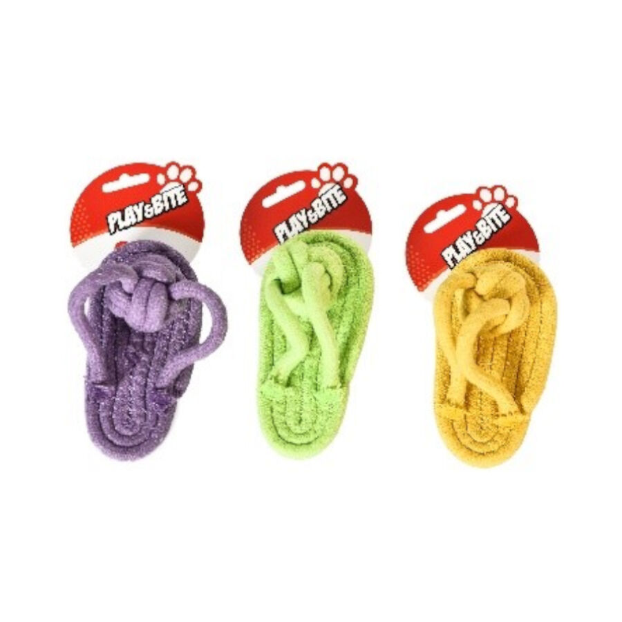 Play&Bite Rope Flipflop Sand&aacute;lia brinquedo para c&atilde;es, , large Imagem n&uacute;mero 1