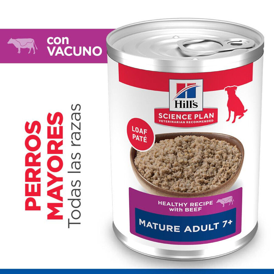 370 g Hill's Science Plan Mature Adult 7+ Carne de vaca em pat&eacute; em lata para c&atilde;es, , large Imagem n&uacute;mero 2