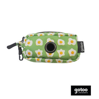 Gotoo Porta sacos de tecido estampado verde para cães