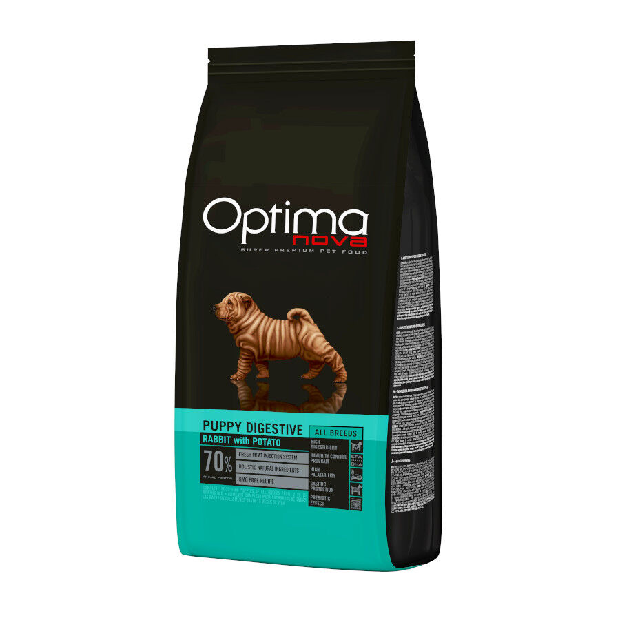 Optima Nova Puppy Digestive Coelho ra&ccedil;&atilde;o para c&atilde;es, , large Imagem n&uacute;mero 1
