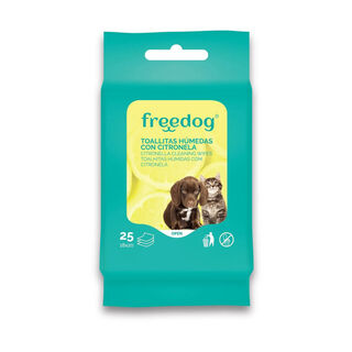 Freedog Toalhitas húmidas com Citronela para cães e gatos