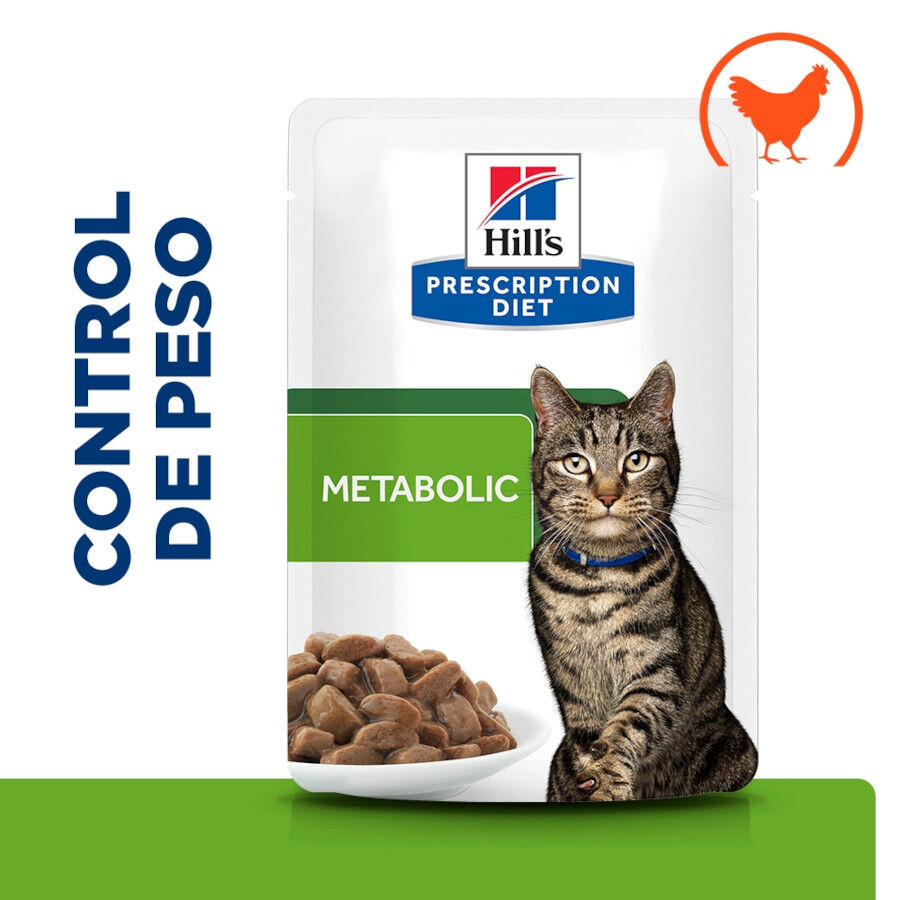 12 saquetas x 85 g Hill's Prescription Diet Metabolic Feline Saquetas - Multipack, , large Imagem n&uacute;mero 8