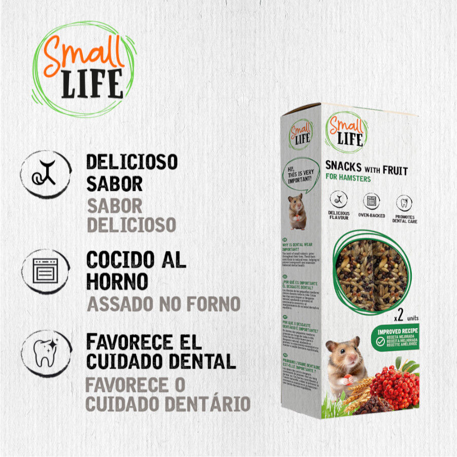 2 barritas Small Life Barritas Snack com Fruta para hamsters, , large Imagem n&uacute;mero 3