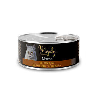 Majesty Adult Mousse de Frango e Fígado lata para gatos