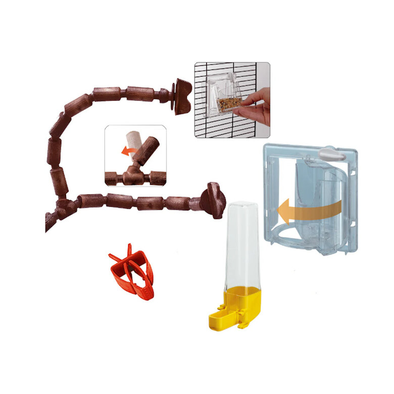 Ferplast Giulietta 4 Gaiola para pássaros ,  Imagem número 7 Ferplast Giulietta 4 Gaiola para pássaros , , large Imagem número 7