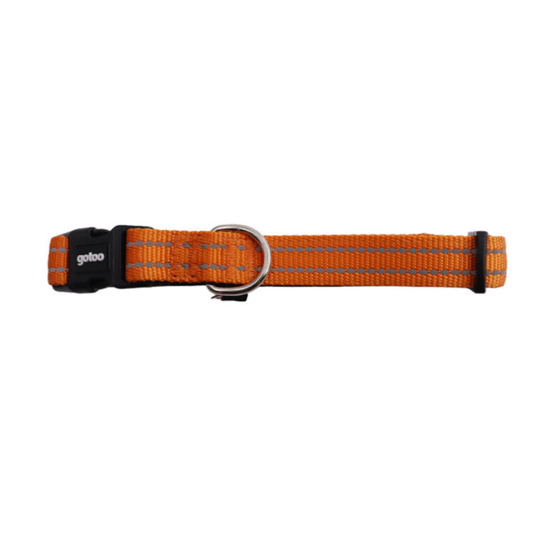 Gotoo Coleira refletora de nylon laranja para cães,  Imagem número 1 Gotoo Coleira refletora de nylon laranja para cães, , large Imagem número 1