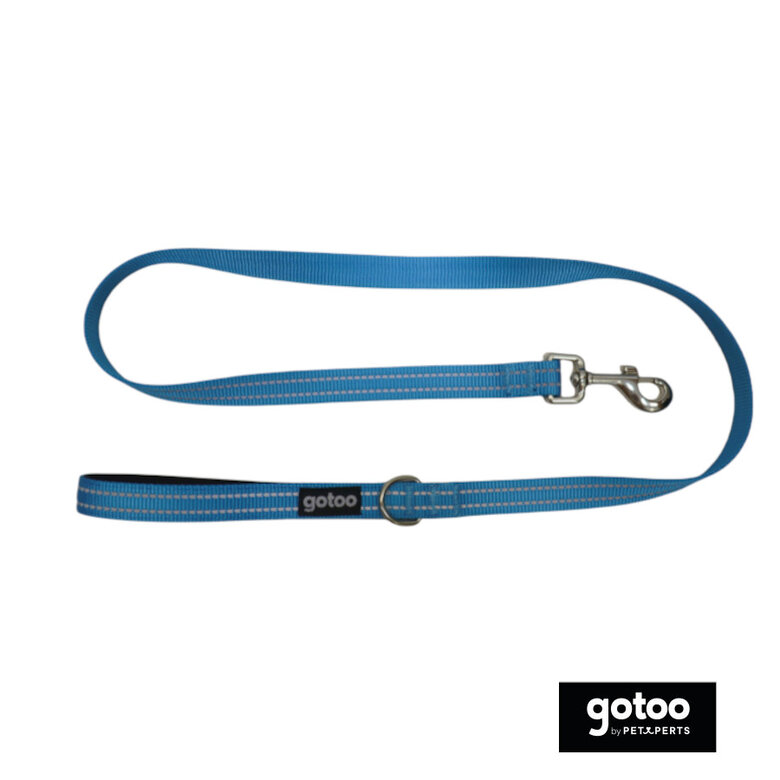 Gotoo Trela de nylon refletora azul para cães,  Imagem número 2 Gotoo Trela de nylon refletora azul para cães, , large Imagem número 2
