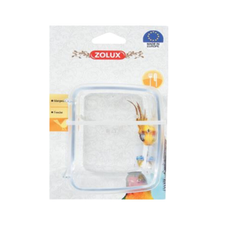 Alimentador de pássaros transparente Zolux com poleiro,  Imagem número 2 Alimentador de pássaros transparente Zolux com poleiro, , large Imagem número 2