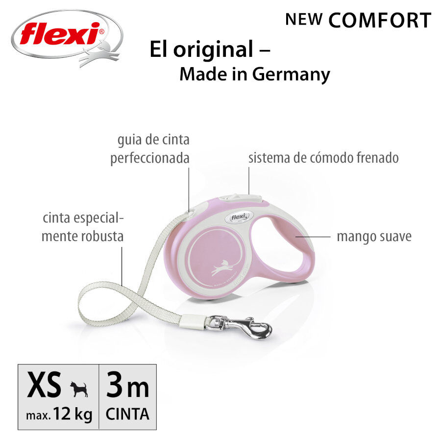 Flexi New Comfort Trela extens&iacute;vel cor-de-rosa para c&atilde;es, , large Imagem n&uacute;mero 2