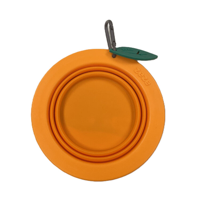 Summer Vibes Foldable Orange Bebedouro Port&aacute;til para c&atilde;es, , large Imagem n&uacute;mero 2