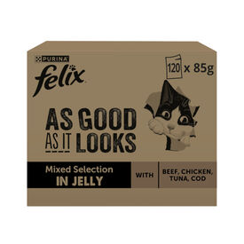 Felix Fantastic Seleção de Sabores em Gelatina Saqueta para gatos
