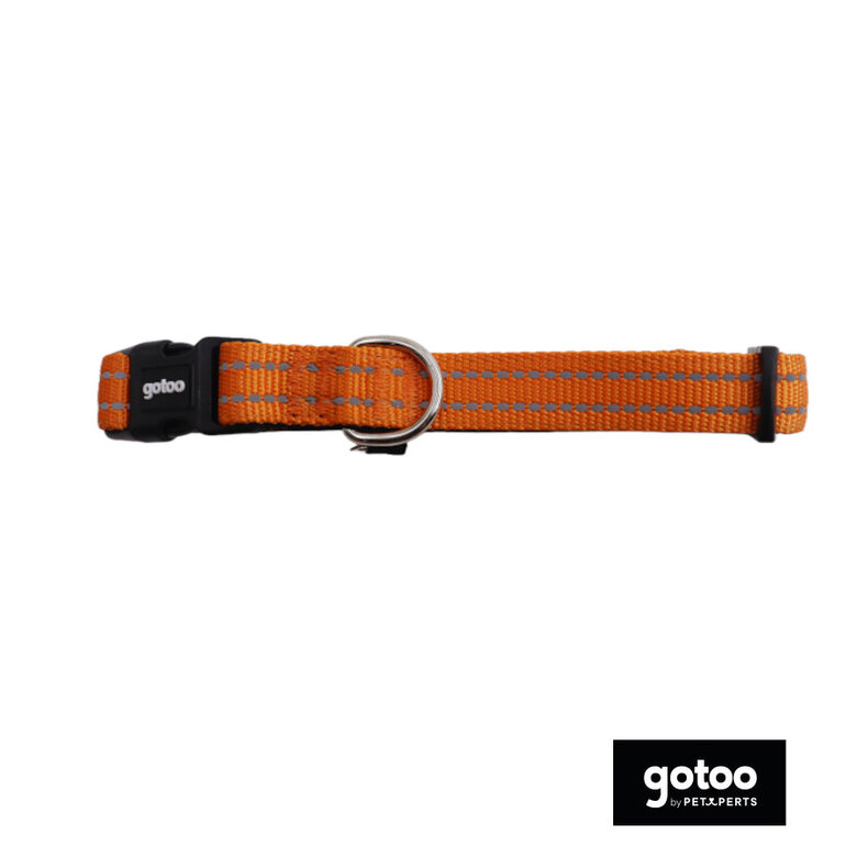 Gotoo Coleira refletora de nylon laranja para cães,  Imagem número 2 Gotoo Coleira refletora de nylon laranja para cães, , large Imagem número 2
