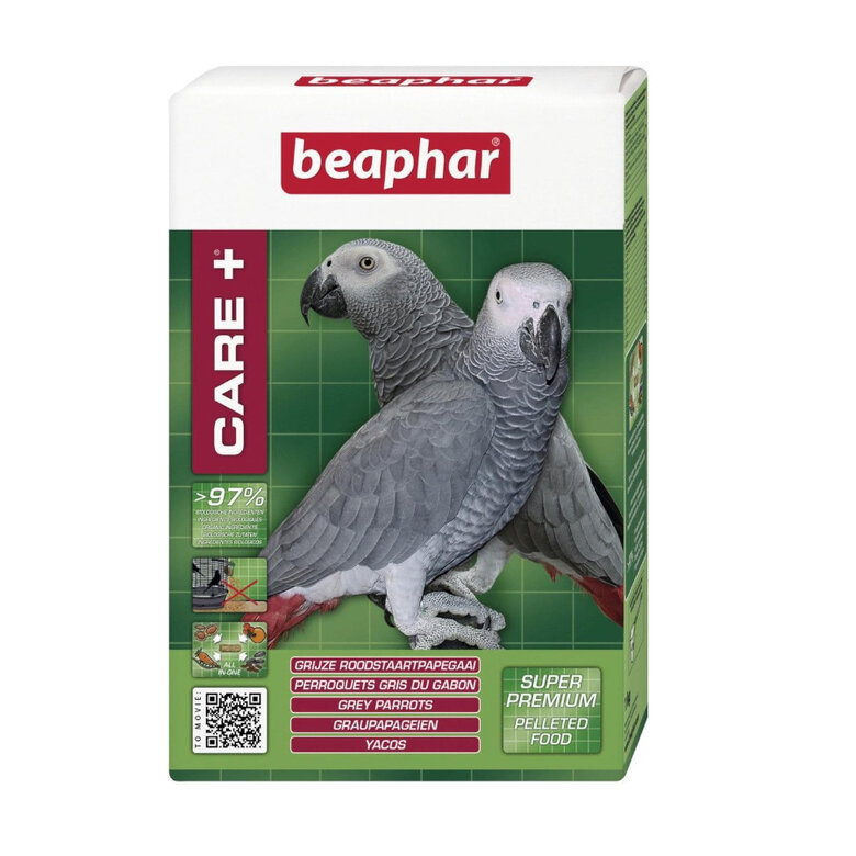 Beaphar Care+ Yaco ração para papagaios cinzentos, , large image number null