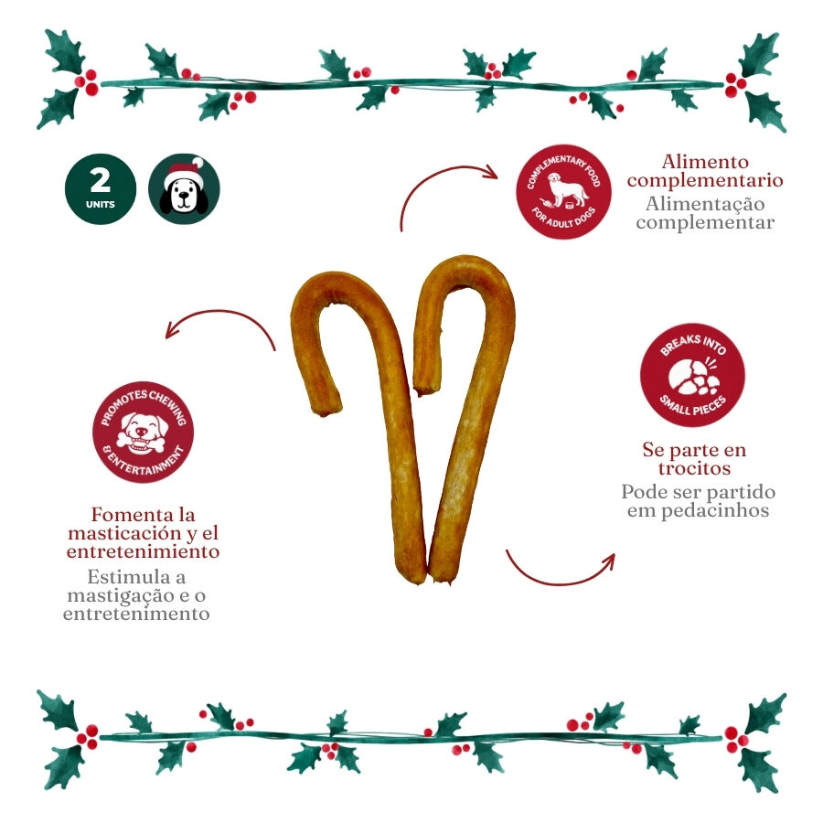 1 pack x 2 uns. Wonder Christmas Dupla de Bengalas de Natal Snacks para C&atilde;es, , large Imagem n&uacute;mero 3